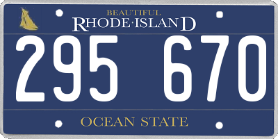 RI license plate 295670