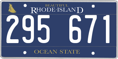 RI license plate 295671