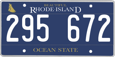 RI license plate 295672