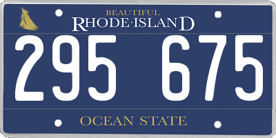 RI license plate 295675