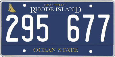 RI license plate 295677