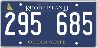 RI license plate 295685