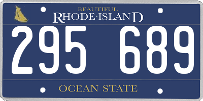 RI license plate 295689