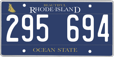 RI license plate 295694