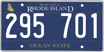 RI license plate 295701