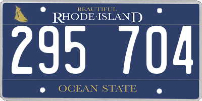 RI license plate 295704