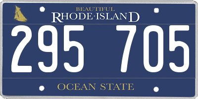 RI license plate 295705