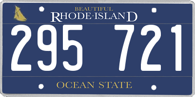 RI license plate 295721