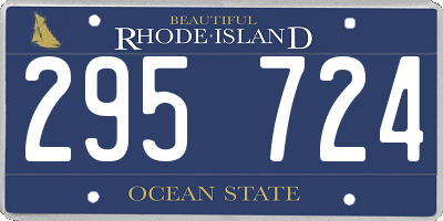 RI license plate 295724