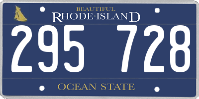 RI license plate 295728