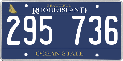 RI license plate 295736