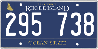 RI license plate 295738