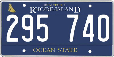 RI license plate 295740