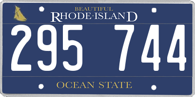 RI license plate 295744