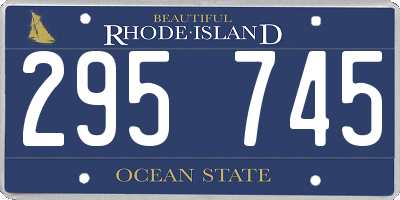 RI license plate 295745