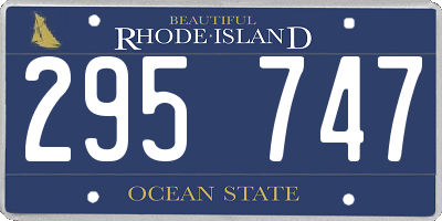 RI license plate 295747