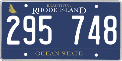 RI license plate 295748