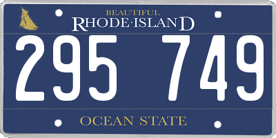 RI license plate 295749