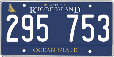 RI license plate 295753
