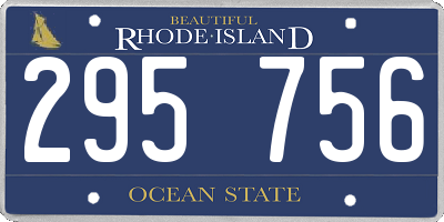 RI license plate 295756