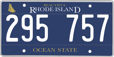 RI license plate 295757