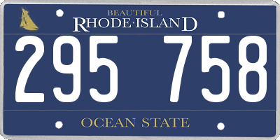 RI license plate 295758