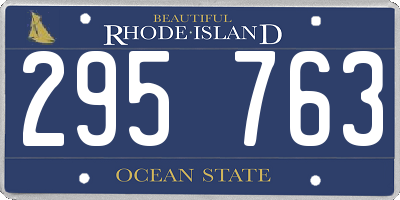 RI license plate 295763