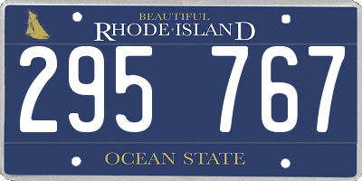RI license plate 295767