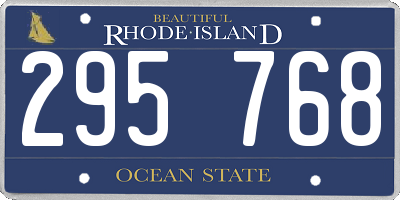 RI license plate 295768