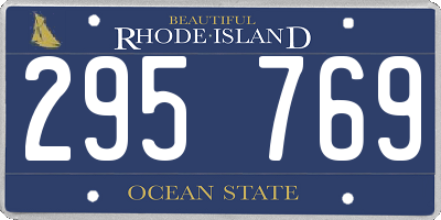 RI license plate 295769