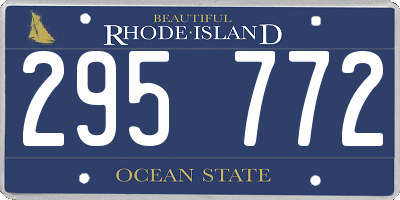 RI license plate 295772