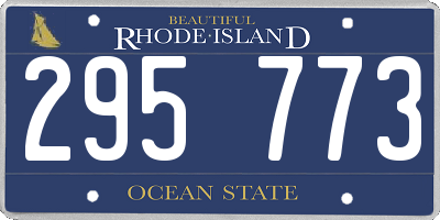 RI license plate 295773