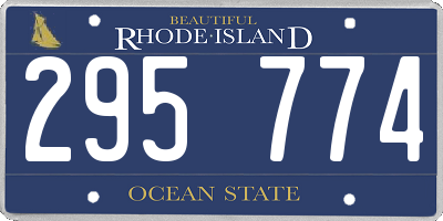 RI license plate 295774