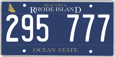 RI license plate 295777