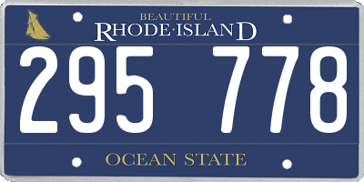 RI license plate 295778