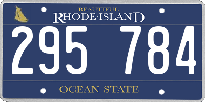 RI license plate 295784