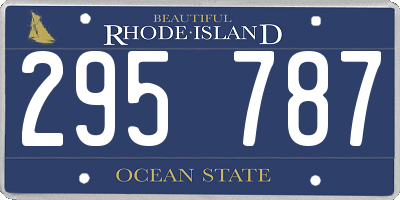 RI license plate 295787