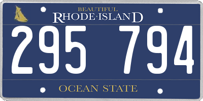 RI license plate 295794