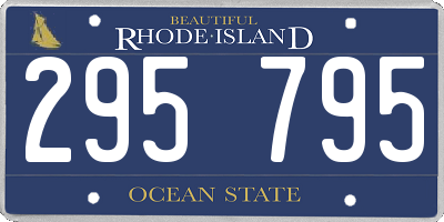 RI license plate 295795