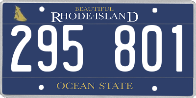 RI license plate 295801