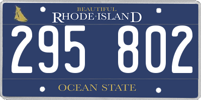 RI license plate 295802