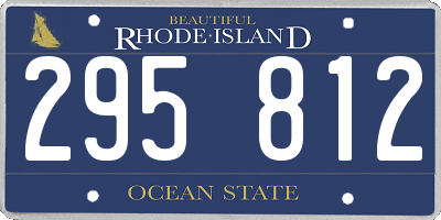 RI license plate 295812