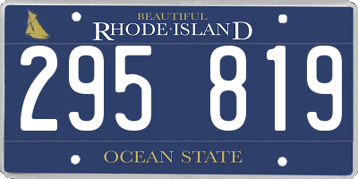 RI license plate 295819