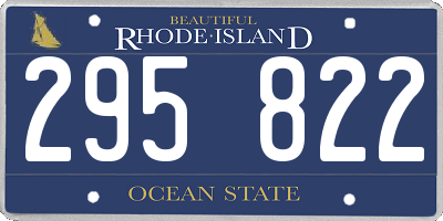 RI license plate 295822