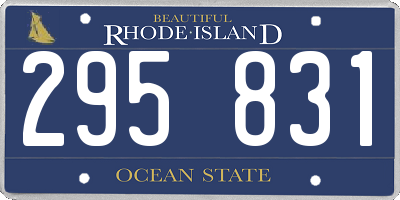 RI license plate 295831