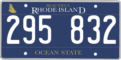 RI license plate 295832