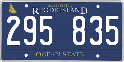 RI license plate 295835