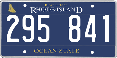 RI license plate 295841