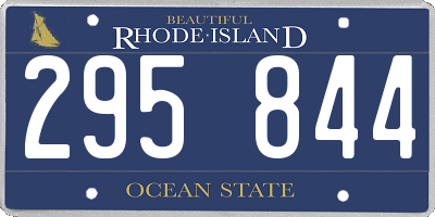RI license plate 295844