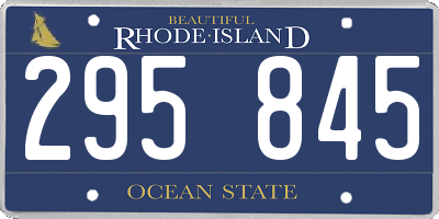 RI license plate 295845